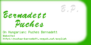 bernadett puches business card